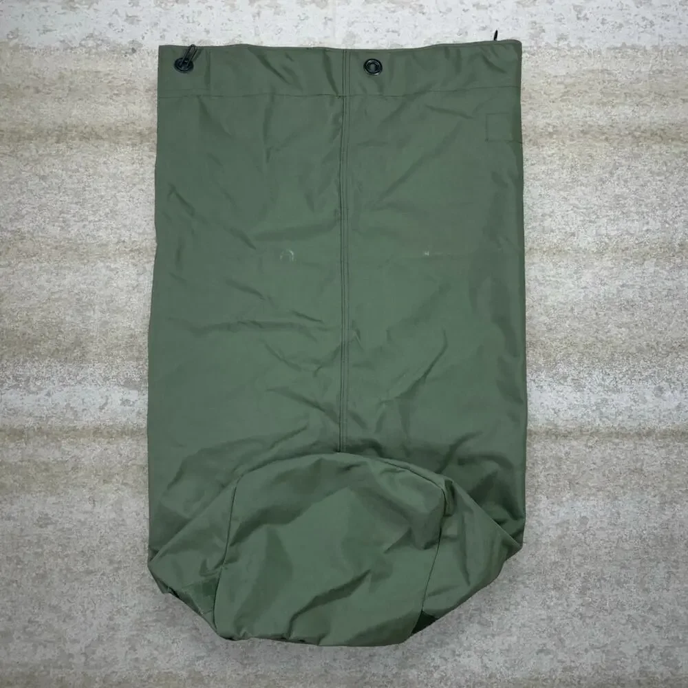 Vintage 90s Military Duffle Bag 24x36x18 Green Nylon Canvas Heavy Duty OD
